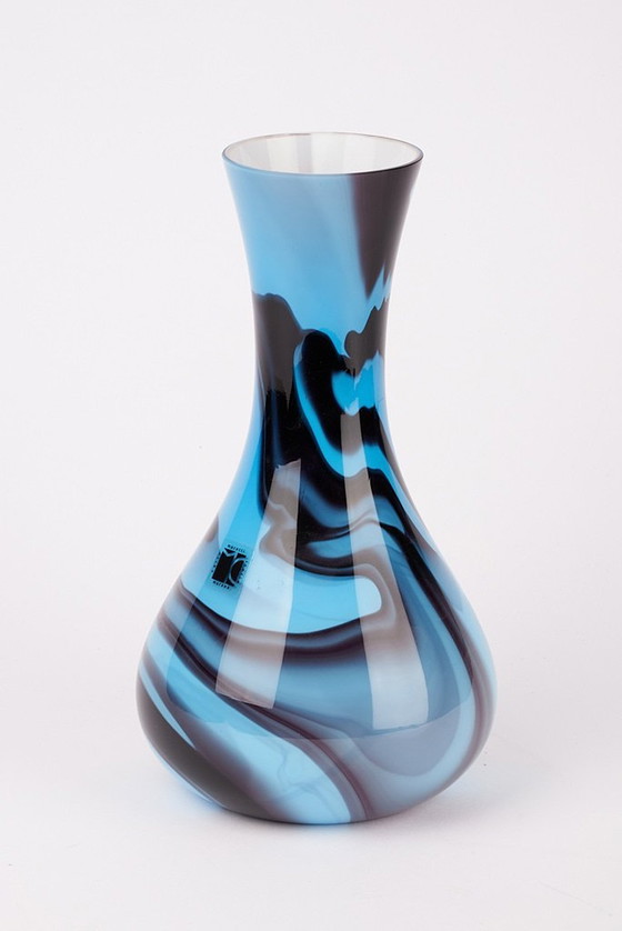 Image 1 of Carlo Moretti Vase en verre bleu années 70 Murano