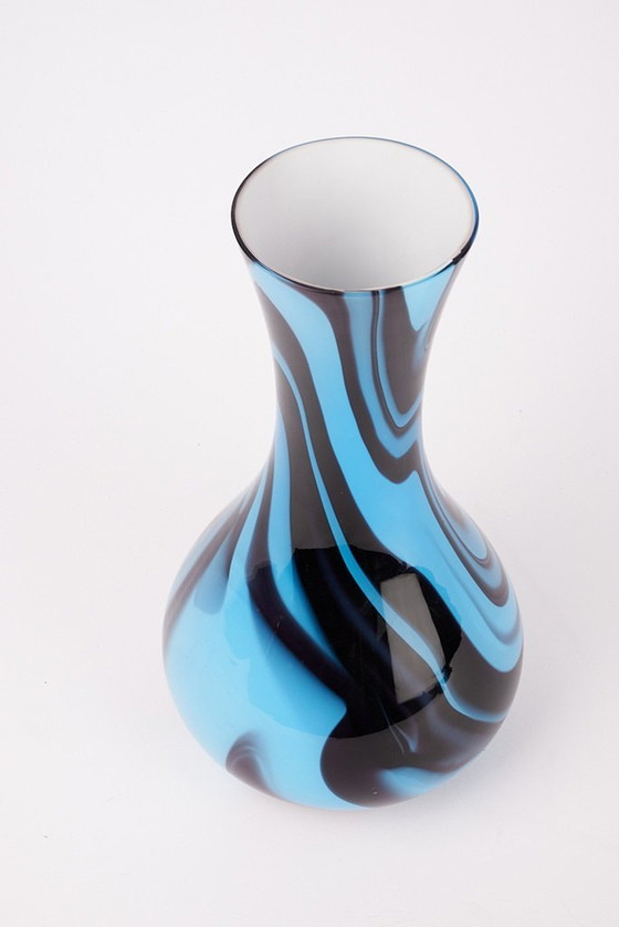 Image 1 of Carlo Moretti Vase en verre bleu années 70 Murano
