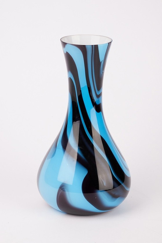 Image 1 of Carlo Moretti Vase en verre bleu années 70 Murano
