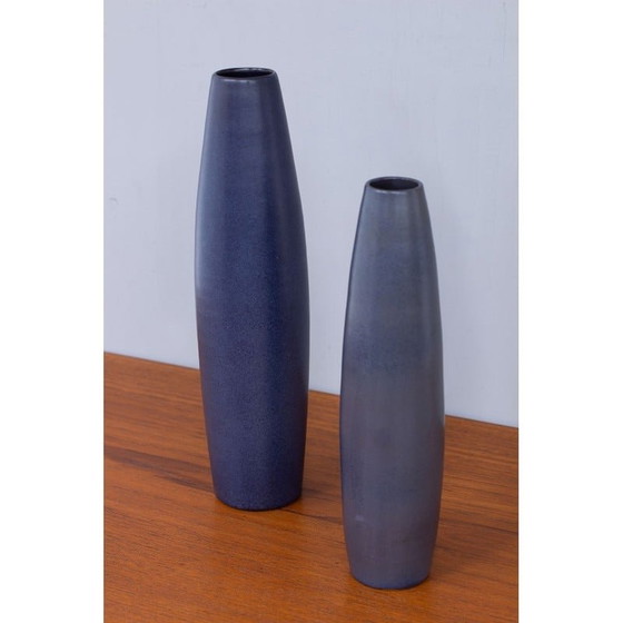 Image 1 of Paire de vases en céramique vintage d'Ingrid Atterberg pour Upsala Ekeby, Suède