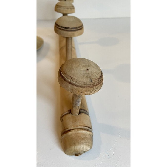 Image 1 of Porte-manteau vintage en bois de bambou, 1920