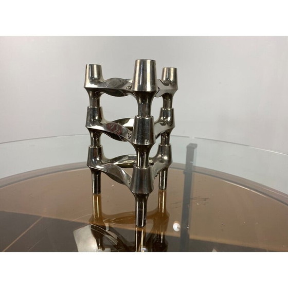 Image 1 of Lot de 3 bougeoirs modulaires vintage Bmf Nagel, 1970