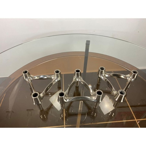 Image 1 of Lot de 3 bougeoirs modulaires vintage Bmf Nagel, 1970