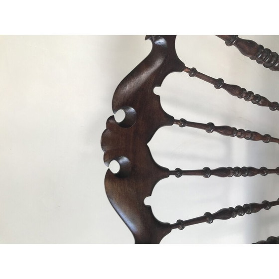 Image 1 of Ensemble de 4 chaises en osier vintage Chiavari, Italie 1950