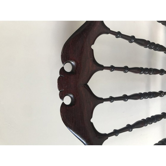 Image 1 of Ensemble de 4 chaises en osier vintage Chiavari, Italie 1950