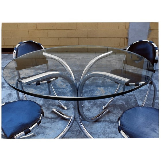 Image 1 of Ensemble de salle à manger vintage par Tetrarck studio pour Alberto Bazzani, Italie 1970
