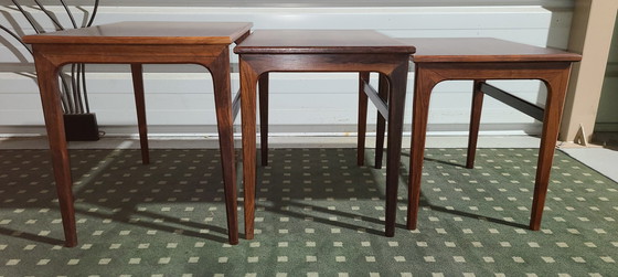 Image 1 of 3 Table Gigogne Mid-Century En Palissandre, Danemark, 1950S