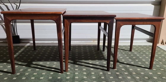 Image 1 of 3 Table Gigogne Mid-Century En Palissandre, Danemark, 1950S