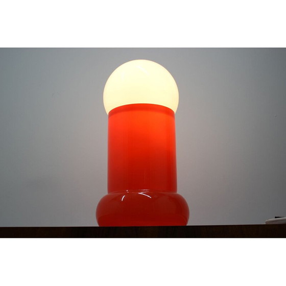 Image 1 of Lampe à poser orange vintage 1970
