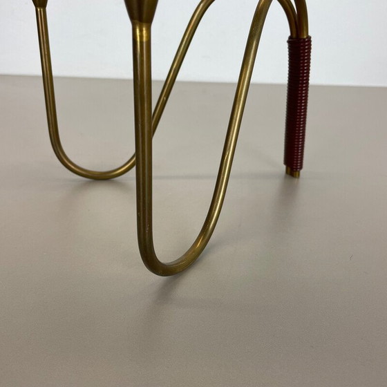 Image 1 of Chandelier sculptural vintage en laiton par Günter Kupetz pour Wmf, Allemagne années 1950