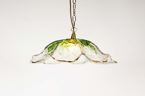 Image 1 of Lampe pendante italienne en verre