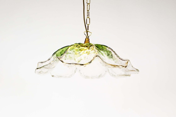 Image 1 of Lampe pendante italienne en verre