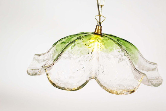 Image 1 of Lampe pendante italienne en verre