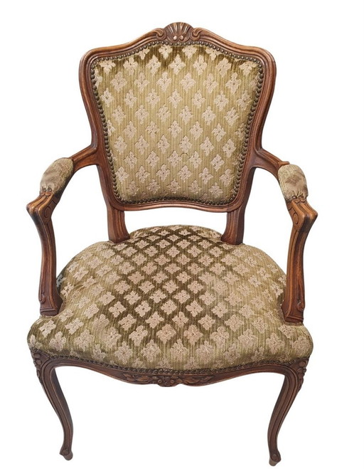 2150 Fauteuil Quinze baroque Louis Xv, fauteuil pour dames