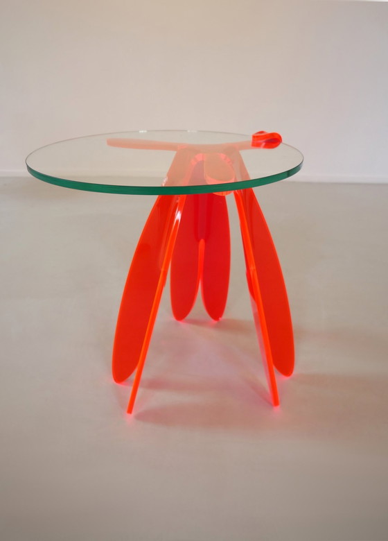 Image 1 of Table d'appoint Libellula en pmma recyclé et verre par Pulpas Studio, Espagne 2020