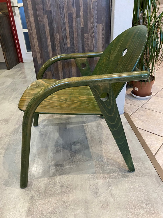 Image 1 of Fauteuil De Salon Baumann Lounge Vert Vintage Années 70