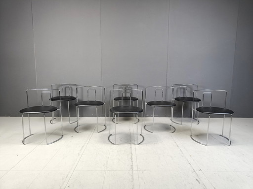 Ensemble de 8 chaises Gaja par Kazuhide Takahama pour Studio Simon, 1980S