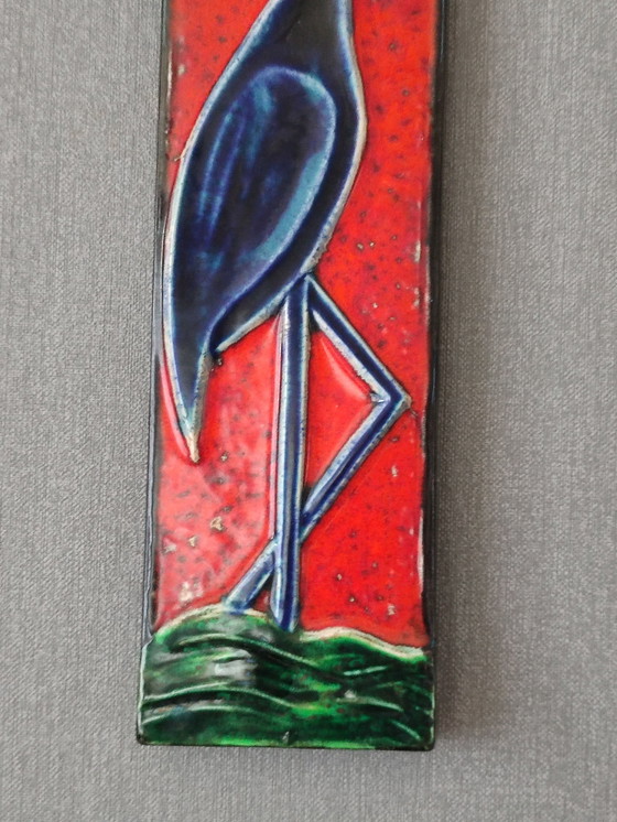 Image 1 of Céramique murale belge - Héron