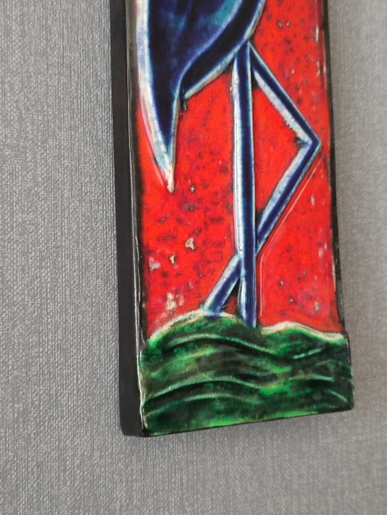 Image 1 of Céramique murale belge - Héron