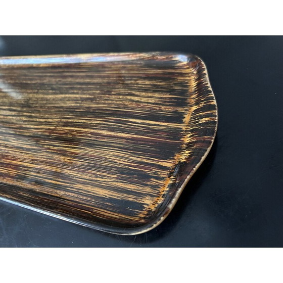 Image 1 of Plat à gâteau vintage de Méribel en faïence de Salins, 1950