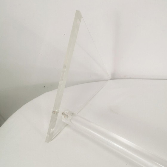 Image 1 of Porte-manteau vintage en verre plexi, Italie 1970