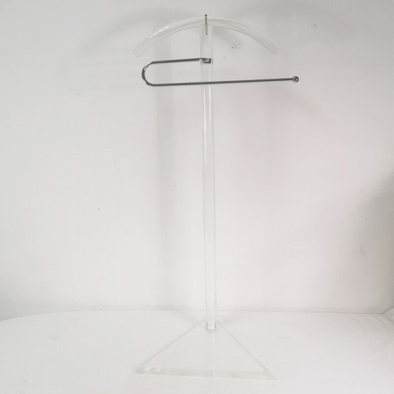 Image 1 of Porte-manteau vintage en verre plexi, Italie 1970