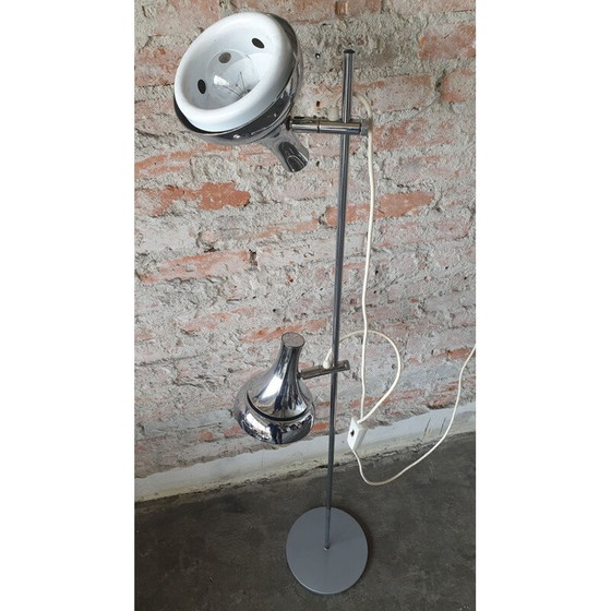 Image 1 of Lampadaire vintage argenté, 1960