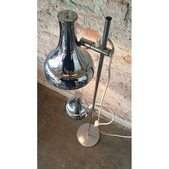 Image 1 of Lampadaire vintage argenté, 1960