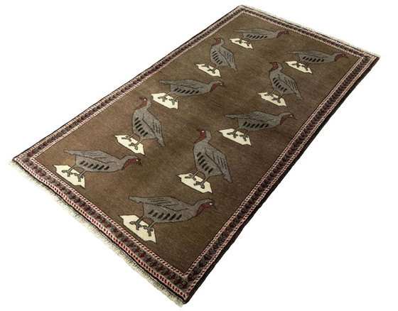 Image 1 of Tapis persan original Gabbeh Ghashghaï noué à la main 188 X 99 cm Nomade