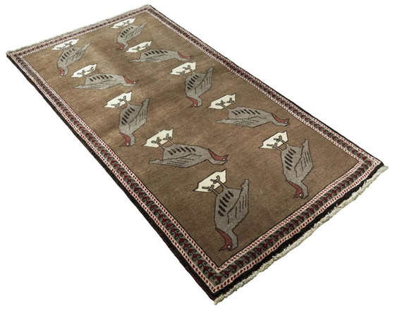 Image 1 of Tapis persan original Gabbeh Ghashghaï noué à la main 188 X 99 cm Nomade