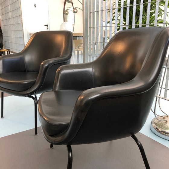 Image 1 of Paire de fauteuils vintage Olli Mannermaa par Cassina, Italie, années 1960