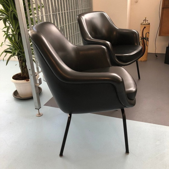 Image 1 of Paire de fauteuils vintage Olli Mannermaa par Cassina, Italie, années 1960