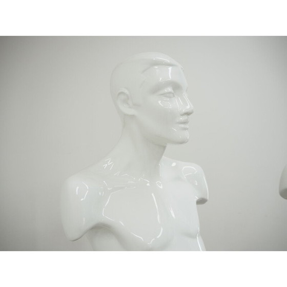Image 1 of Buste en porcelaine vintage homme et femme, Italie 1980