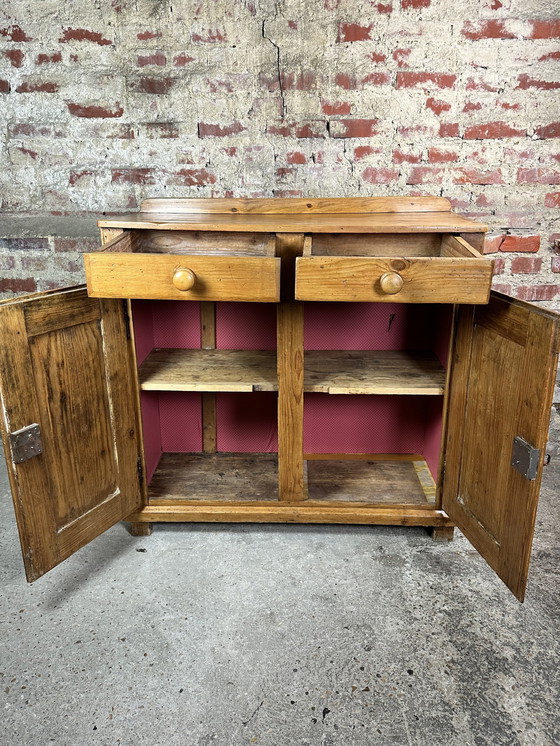 Image 1 of Meuble De Rangement Buffet En Pichepin Xix Eme