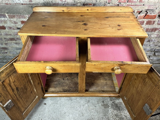 Image 1 of Meuble De Rangement Buffet En Pichepin Xix Eme