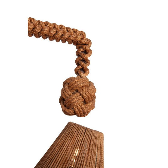 Image 1 of Lampe suspendue vintage en corde par Adrien Audoux et Frida Minet