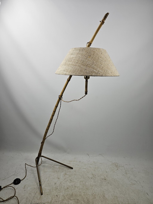 Lampadaire vintage en bambou