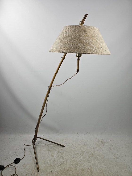 Image 1 of Lampadaire vintage en bambou