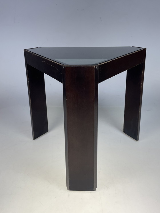 Image 1 of Ensemble de tables d'appoint triangulaires, Porada Arredi, Italie, 1970's, noir et blanc