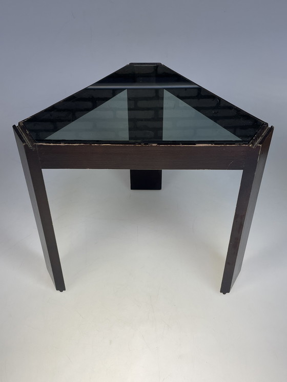 Image 1 of Ensemble de tables d'appoint triangulaires, Porada Arredi, Italie, 1970's, noir et blanc