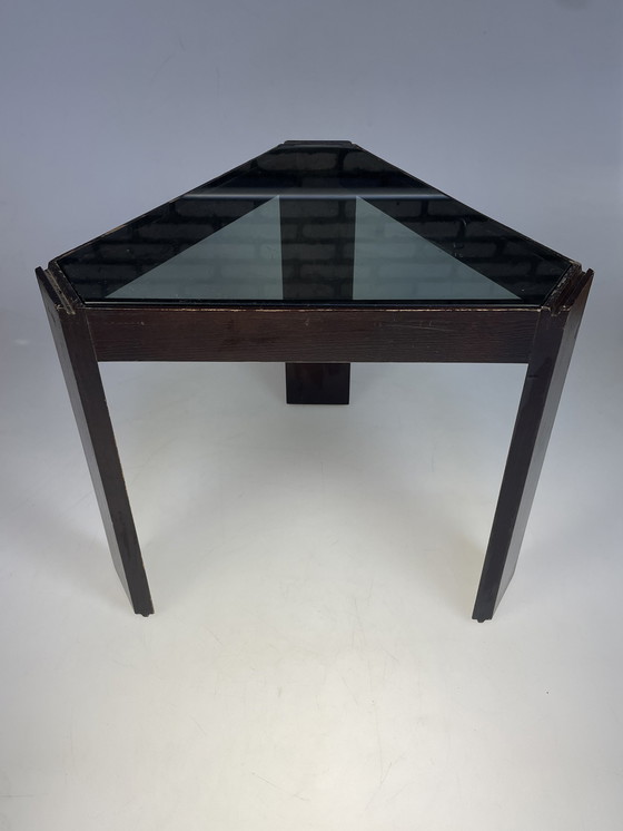 Image 1 of Ensemble de tables d'appoint triangulaires, Porada Arredi, Italie, 1970's, noir et blanc