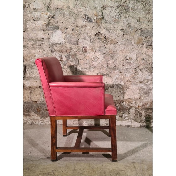 Image 1 of Fauteuil vintage en cuir Sulky par Christian Liaigre pour Nobilis, 1980