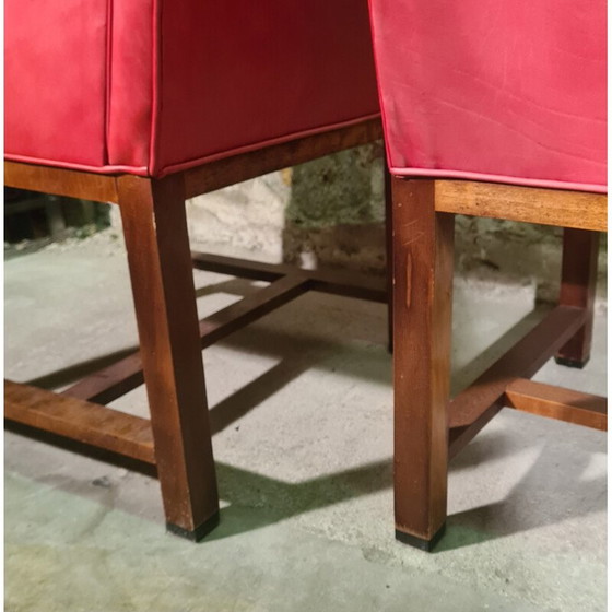 Image 1 of Fauteuil vintage en cuir Sulky par Christian Liaigre pour Nobilis, 1980