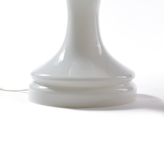 Image 1 of Lampe de bureau vintage en verre opale blanc par Ivan Jakes pour Sklarny Rapotin, Tchécoslovaquie 1960
