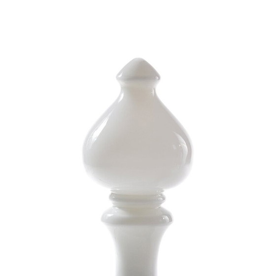 Image 1 of Lampe de bureau vintage en verre opale blanc par Ivan Jakes pour Sklarny Rapotin, Tchécoslovaquie 1960