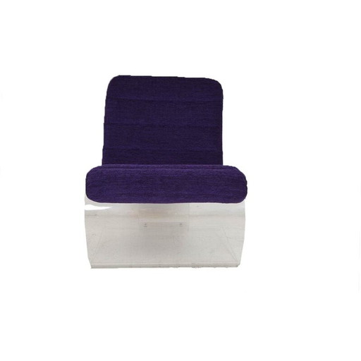 Fauteuil vintage en velours "Space Age", 1970