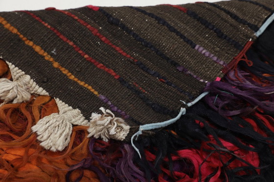 Image 1 of Designer Tissé à la main Kilim Moderne Et Plante Couleur Naturelle - Kilim - 296 cm - 92 cm - Zottel Kelim