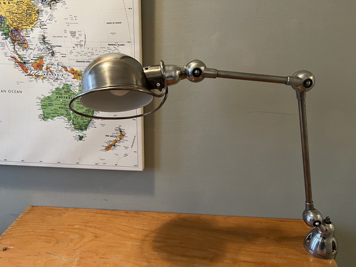 Lampe de bureau Jieldé avec pince de bureau Jieldé, polie