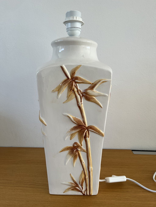 Pied de lampe Hollywood regency peint à la main en Italie