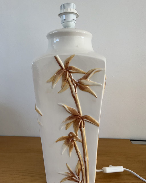 Pied de lampe Hollywood regency peint à la main en Italie